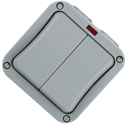 Alipis Interruptor de Luz Exterior para Jardín Patio y Piscina Interruptor Eléctrico para Uso Exterior Resistente y Condiciones Climáticas Adversas