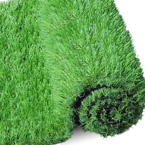 Artificial Grass 40mm & 30mm Pile High | Pet-Friendly Natural & Realistic High Density Fake Grass Turf for Garden, Balcony, Patio | UV-Resistant | Low Maintenance Lawn (40mm Height, 4m x 2m)