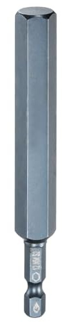 sourcing map Embouts de tournevis à tête hexagonale plate H12 (12 mm), pointe magnétique 6,35 mm, tige hexagonale de 100 mm de long, tournevis métrique hexagonal en acier S2, douille, bleu