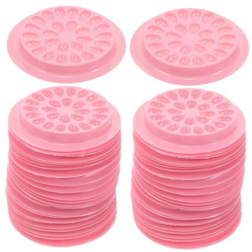 HAMPPLIES Supporto Colla Extension Ciglia in Plastico Rosa Design Scanalato 100 Pezzi per Migliorare Efficienza Applicazione Ciglia Finte Uso Domestico e Salone