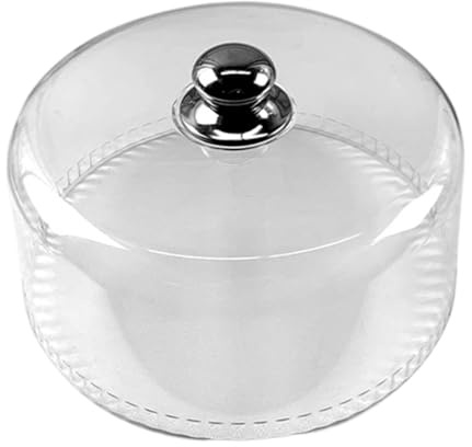 Cloche à Gâteau Ronde Multifonction avec Poignée, Cloche à Gâteaux Transparent, Cloche Alimentaire, Anti-Mouche Couvercle de Nourriture , pour Fromages, Desserts Maison, Cuisine, Fêtes, Diamètre 30 Cm