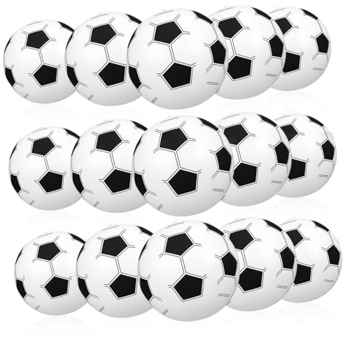 Hohopeti 15 Piezas Balones de Fútbol Inflables de Playa para Piscina Verano Juguetes Deportivos al Aire Coloridos y para Grupo