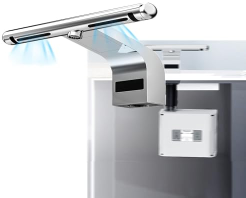 ZengHeBloom Rubinetto per Asciugamani con Filtro, Flusso d'Acqua con Sensore E Asciugatura Mani, 2 in 1 Motore Brushless Asciugamani Commerciali, Regolazione Automatica Freddo/Caldo(Type1)