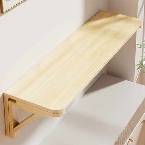 Scrivania pieghevole salvaspazio da parete, in legno, per piccoli spazi, mensola sospesa per ripostiglio e cucina (120 x 50 cm)