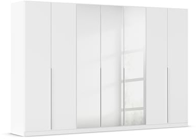 Rauch Möbel Alabama, Kleiderschrank, Farbe Weiß, Breite 315 cm | Schrank, 7-türig, Spiegel, 3 Schubladen, Zubehör Classic, für Schlafzimmer, Kinderzimmer, Ankleidezimmer, Garderobe, Flur