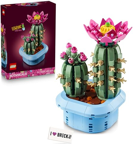 Lego Cactus Lego 11509 Cactus fleuri avec carreau imprimé Botanicals