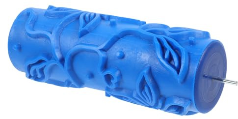 POPETPOP Trockenbau Strukturrolle aus Gummi für Wandfarbe mit Geprägter Oberfläche zum Dekorieren und Muster Drucken an Wand und Decke Blau