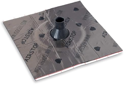 Isocell OMEGA ALU-BUTYL Rohrmanschette GD2 (25-35 mm) 3AIRGD2TYP2A EPDM-Kautschuk, Alu-kaschiertes Dichtpflaster mit Butylklebstoff