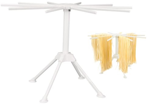 Pasta Drying Rack Noodle Stand with 10 Bar Handles Collapsible,Spaghetti Dryer Rack, Hold Up to 5 lbs, Perfect for Homemade Fresh Pasta, Household Kitchen Use