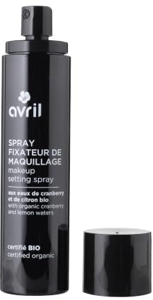 Avril Spray Fixateur de Maquillage Bio 90 ml - Tenue Jusqu'à 12h - Eau de Citron et Canneberge Bio - Rafraîchit et Fixe le Maquillage - Vegan - COSMOS Organic