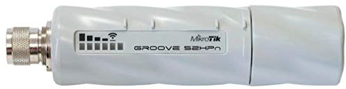 MikroTik RouterBOARD GrooveA-52HPn with 600MHz Atheros CPU, 64MB RAM, 10103 (600MHz Atheros CPU, 64MB RAM, 1 LAN, 1 built-in 2.4/5GHz 802.11a/b/g/n wireless interface, RouterOS L4, mounti)