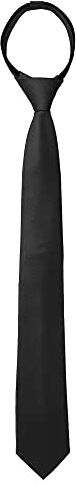 Allegra K Herren Vorgebundene feine verstellbare Reißverschluss Streifen Tie Krawatte Schwarz One Size