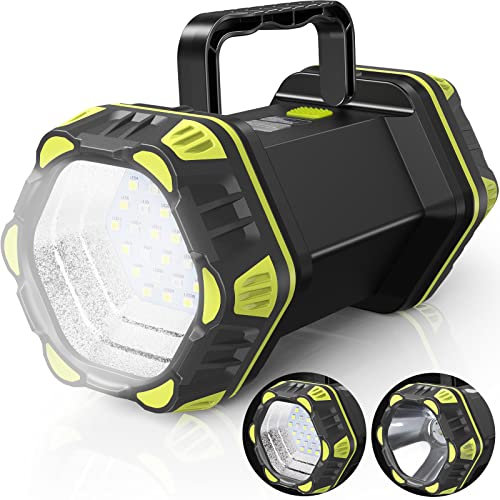 AlpsWolf Linterna de camping actualizada recargable, linterna LED, capacidad 4800, funciona con pilas, luz de camping portátil, 4+4 modos para emergencia, senderismo al aire libre, cortes de energía