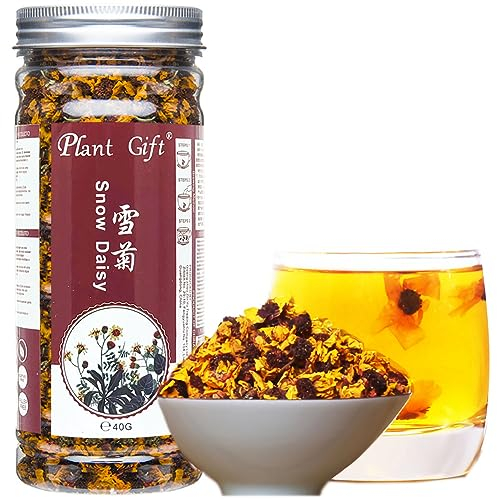 Plant Gift Kunlun Snow Daisy Tea, Schnee Daisy Tee 昆仑雪菊, Schnee Chrysanthemen Tee, Chinesischer natürlicher Bio Flora Kräutertee 40g/1.4oz