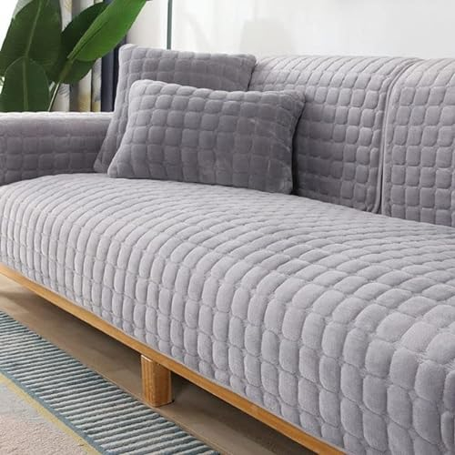 uyeoco Samt Sofabezug 1 2 3 4 Sitzer Couchbezug L Form Ecksofa Sofa/Couch überwurfdecke, Überwürfe Sofahusse Sofaüberwürfe rutschfest Abdeckung (Color : D, Size : 70x70cm)