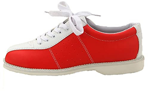 SUMECH Scarpe da Bowling da Uomo Scarpe da Bocce in Pelle Leggero Antiscivolo più Dimensioni,Bianca,43 EU