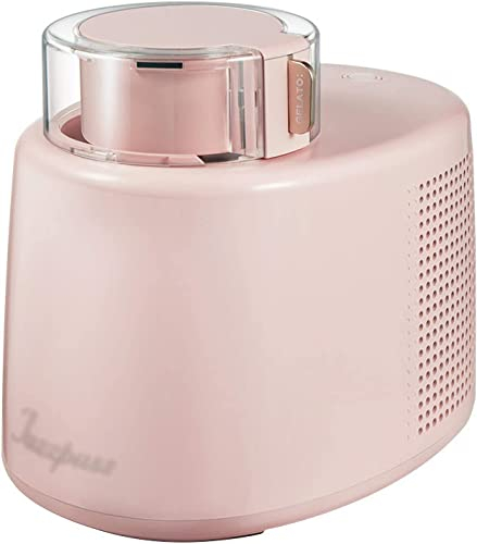 Samnuerly Thermoelectric Automatic Ice Cream Maker Machine no pre-freezing 500ml Home Homemade Gelato Sorbet and Frozen Yoghurt,Pink (Pink)