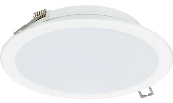 Philips Ledinaire - Slim Downlight LED Redondo Empotrable 19W, Ø 22,5cm, 2000lm, Luz Blanca Neutra 4000K, Haz ancho, IP40, IK03, Diseño Slim (de baja altura), Blanco. Cocina, Baño, Pasillo y Oficinas.