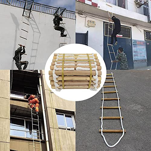 Safety Rope Ladders, 3-20m Fire Escape Ladder 3 Storey, Emergency Fire Safety Evacuation Ladder For Emergency Escape, Disaster, Evacuation And Wall Repair-3m/9.8ft