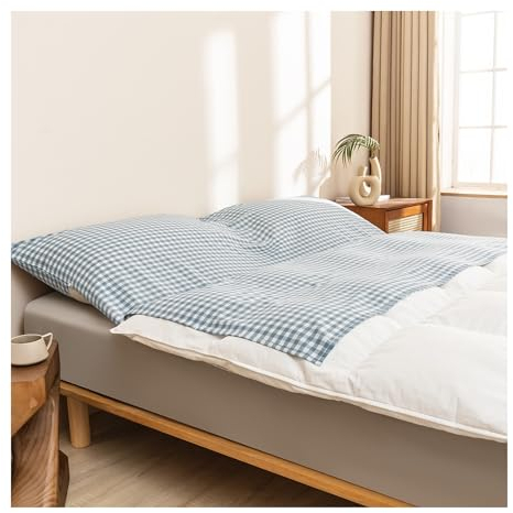 Hüttenschlafsack Schlafsack Inlett aus Gewaschene Baumwolle Reiseschlafsack Leicht kompakt Schlafsack Inlay Sommerschlafsack für Hostels Reisen (Color : Blue D, Size : 180x210cm-70x82)