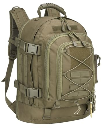 Miramrax Sac à dos tactique militaire de randonnée – Sac à dos Molle pour homme Sac à dos d'assaut de 3 jours pour le camping, vert, Large, Sac à dos de