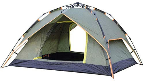 Campingzelt, Campingzelt 3–4 Personen, wasserdicht, [Schnellaufbau], 3-Jahreszeiten-Familien-Strandzelt, UV-Schutz, mit Tragetasche, automatisches Campingzelt