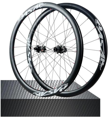 UIOPPOI Carbon-Rennrad-Laufräder 700C, Center Lock Steckachse 142 mm 50 mm Scheibenbremse Laufradsatz 28 mm Breite Fahrradräder Abgedichtete Lager 1720 g für 7-12 Gänge