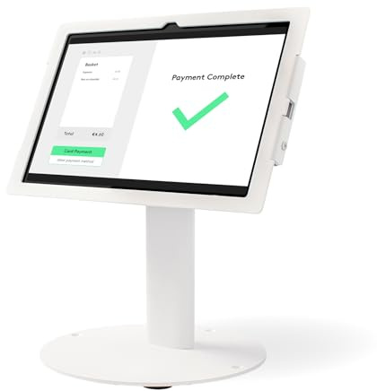 Tabdoq Support Tablette | Support Tablette Samsung | Sécurisé, Rotatif et Inclinable | Base Lestée pour Comptoirs et Bureaux | Samsung Galaxy Tab A9+ & A11+ | 11 Pouces | Blanc
