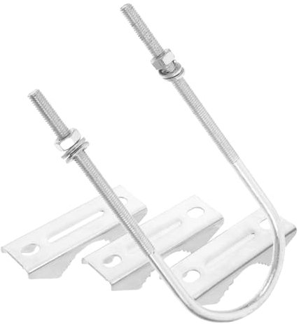 M6 U Bolt Clamp Bracket Iron Silver Fastener for Construction