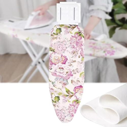 Copriasse da stiro, Copriasse da stiro, Copriasse da stiro con imbottitura spessa, Copriasse da stiro da 14x43 pollici, Copriasse da stiro termoriflettente, Dimensioni standard(Pink,12x35 Inch (90x30