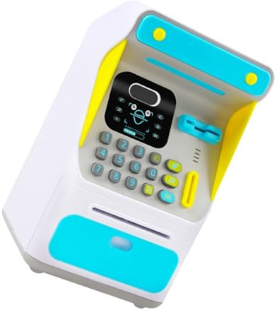 Hemobllo Alcancía Reconocimiento Facial Realista para Adultos, Caja Fuerte de Plástico Gran Capacidad y Almacenamiento Seguro de Monedas Hogar