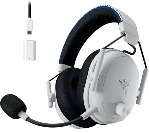 Razer BlackShark V3 Pro Casque de Jeu ANC sans Fil pour PS5 : Microphone à Bande complète - Pilotes 50 mm - 2,4 GHz, Bluetooth, 3,5 mm - Fonctionne avec PC, Mac, Nintendo Switch, Smartphone