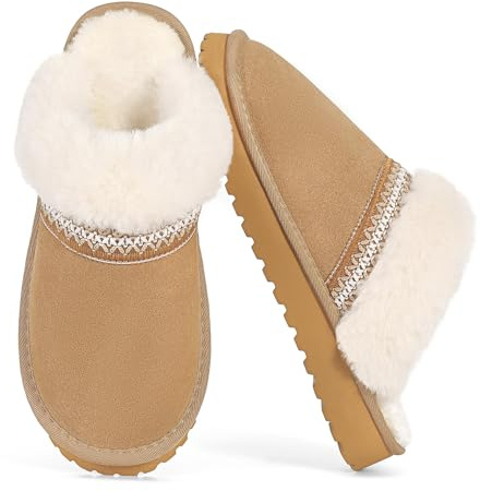 Mishansha Zapatillas de Estar por Casa Mujer Fe Caqui 38EU