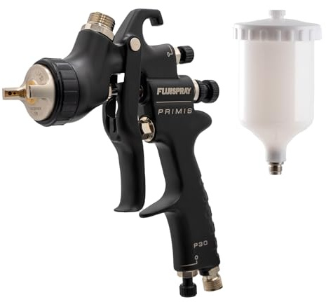 Fuji Spray Professional HVLP Spray Gun, Nylon Cup Included (Primis, P30) | Automotive Paint Gun for Primers, Sealers & Repair | Rear-Mounted Controls for Precision- Aluminum Body & Ergonomic Design