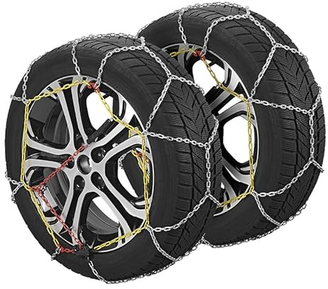 ProPlus Schneeketten KNN90 9mm breite Kettenglieder mit ÖNORM Siegel für verschiedene Reifengrößen, Reparaturglieder und Koffer inklusive, Auto-Kette, 2 Stück