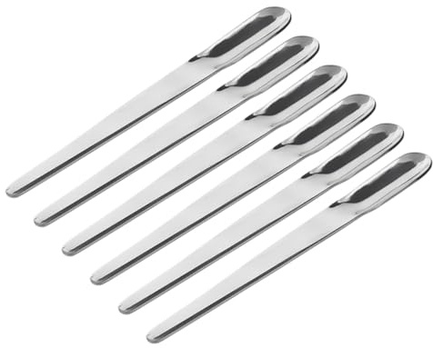 HIAKDOFT 6 piezas Cucharas de Café Espresso Mini de Acero Inoxidable de Unidades con Redondeado Superficie Lisa y Pulida Aptas para Lavavajillas para Postres y Uso Diario