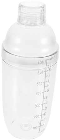 TOGEVAL Shaker Per Cocktail Trasparente Bicchiere Per Preparare Tè Al Latte Shaker Per Bevande in Scala Graduata Visibile Portatile e Leggero Sigillato Perdite