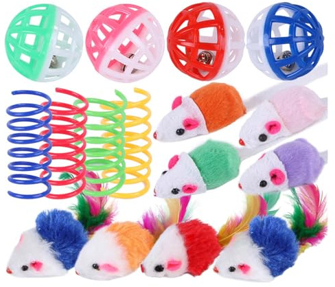 Nouveaux jouets pour animaux de compagnie pour chaton balles drôles chat bâtons Channel Supplies Bell Plume Fourrure Léopard Caisse claire Teasing Stick Spring Toy Cage