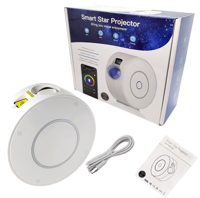 WiFi Smart Sternenprojektor, LED Sternenhimmel Nachtlicht, Kompatibel mit Alexa, App & Sprachgesteuert für Spielzimmer Schlafzimmer Heimkino Dekor Valentinstag Geschenke