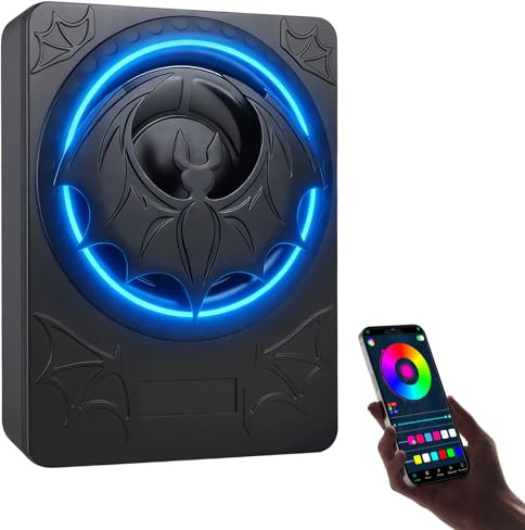 Aktiv subwoofer för bil, kan monteras under säten, maximal effekt 1 200 W, 10 tum, integrerad förstärkarmodul, appstyrd RGB-omgivningsbelysning, kompakt och elegant design,