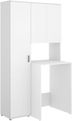 DEKIT - Conjunto DE Armario con 1 Puerta Y Mueble para Lavadora con ALTILLO 190x102,3x62cm