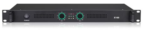 KxTsng Power Amplifier for Speakers, Dual Channel 150W x2 8Ohm, XLR Input, 1U Rack Mount, Universal Voltage, Professional Amp for Stage DJ PA Live Sound, for Musicians