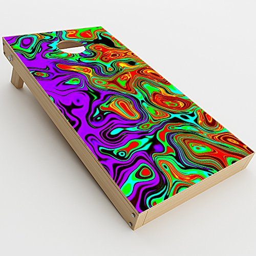 Skin Decal Vinyl Wrap for Cornhole Game Board Bag Toss (2xpcs.) Skins Stickers Cover/Mixed Colors