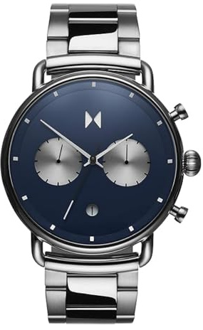 MVMT Orologio Analogico al Quarzo da uomo con cinturino in acciaio inossidabile con cinturino in acciaio inossidabile - D-BT01-BLUS, Blue