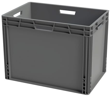 Solent Plastics Recycled Plastic ECO Euro Plastic Stacking Industrial Storage Containers Boxes Crates! (90 Litre - 60 x 40 x 45cm)