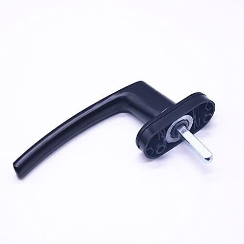 Xzeit Window Handle,Window Latch, Inside Open Linkage Lever Plastic Steel Window Lock Black Handle (Color : Black)