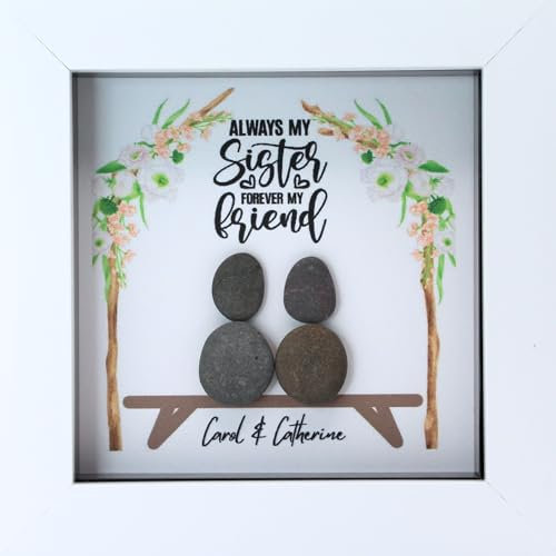 Personalised Sister Pebble Art Gift - Ideal Sister Birthday or Christmas Gift, Thoughtful Sister Gift from Sister, Unique Family Keepsake