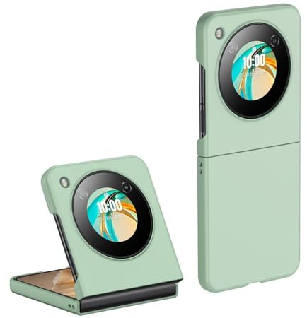 Topme Coque de téléphone Hard Skin pour Nubia Flip 5G 6.9, Manchon de Protection Antichoc en Polycarbonate - Vert Clair