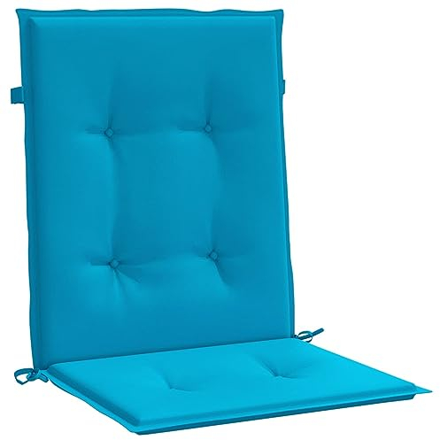 Tidyard 2 X Gartenstuhlauflagen Sitzauflagen, Stuhlauflagen für Niederlehner, Auflagen Niedriglehner, Gartenstuhl Auflage Kissen Sitzkissen Stuhlkissen, Niedriglehner-Auflagen,Blau 100x50x3 cm