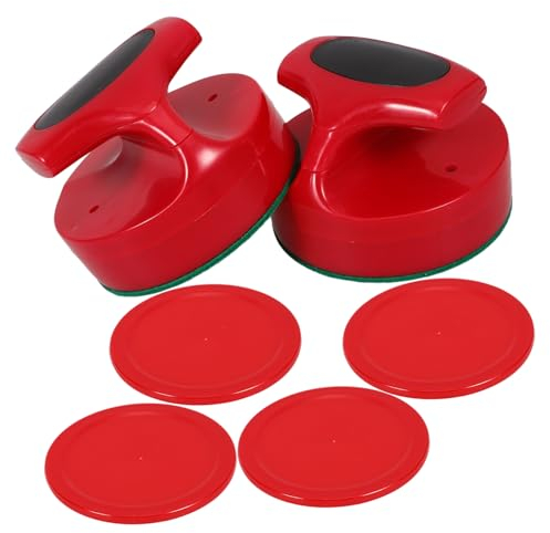 HOOTNEE Air Hockey Pucks Und Rote Schieber Mit Filz Rote Kugeln Ersatz Tisch-eishockeyspiel Zubehör Für Lustigen Familienspaß